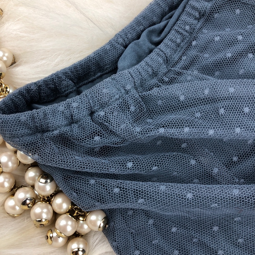 NWT Free People Polka Dot Mesh Ruffled Skirt - Picture 4 of 8